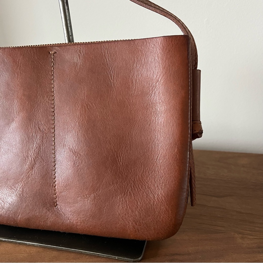 Madewell The Knotted Crossbody Bag Genuine Leather in Tan - Picture 7 of 14